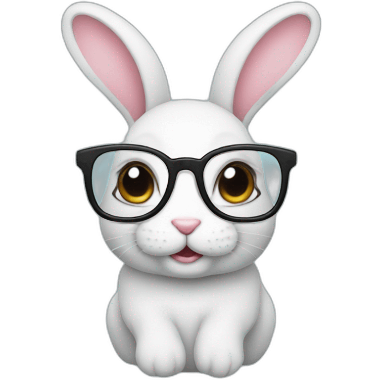 Bunny with glasses emoji