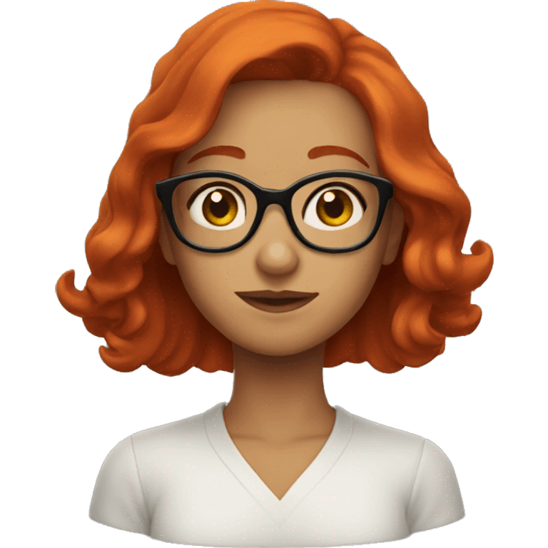 redhead with glasses witch emoji