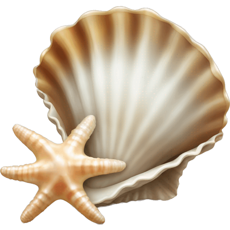 Sea shell with pearl emoji