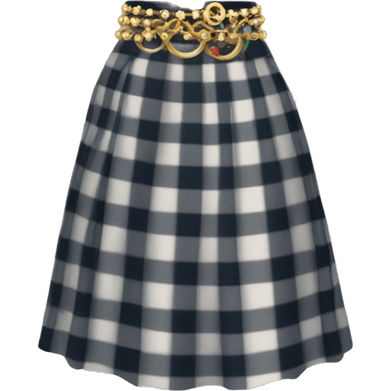  plaid skirt with jewelry accents emoji