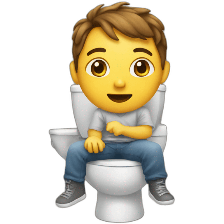 Me, Sitting at the toilet emoji