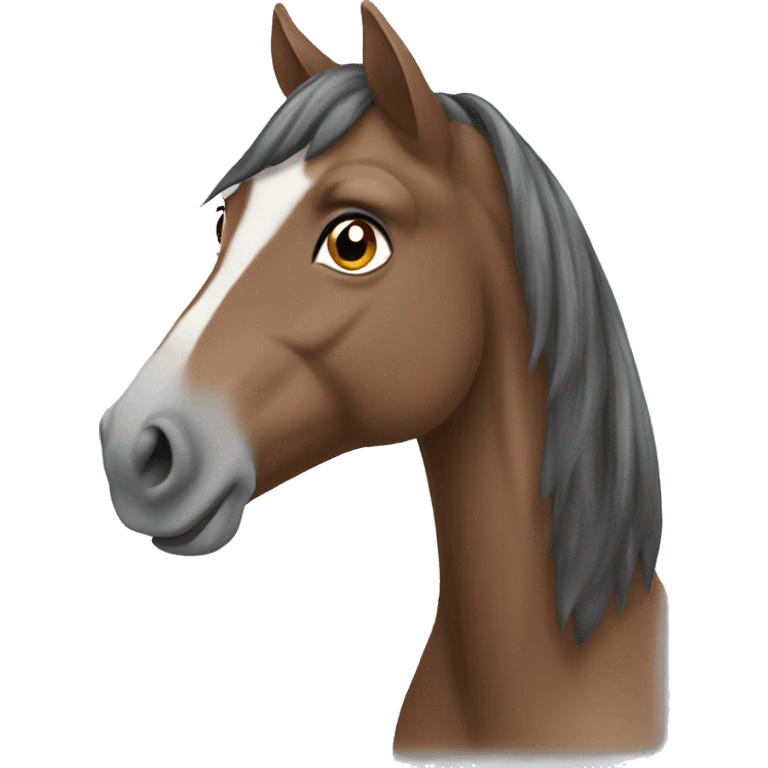 brown-grey speckled horse emoji