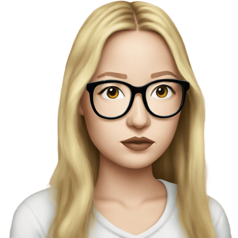 Anna Delvey emoji blonde glasses  emoji