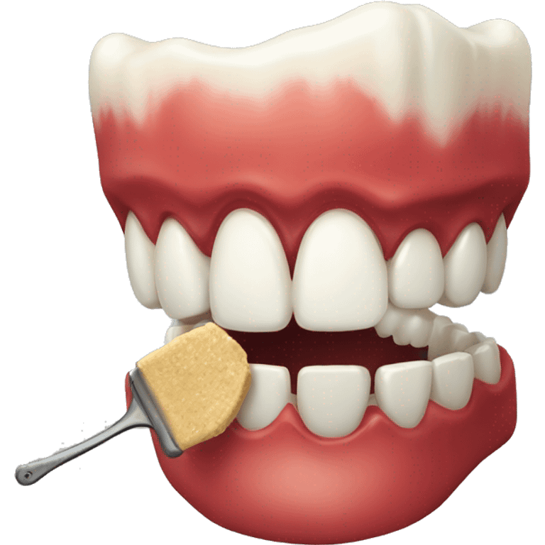 teeth eating stake emoji