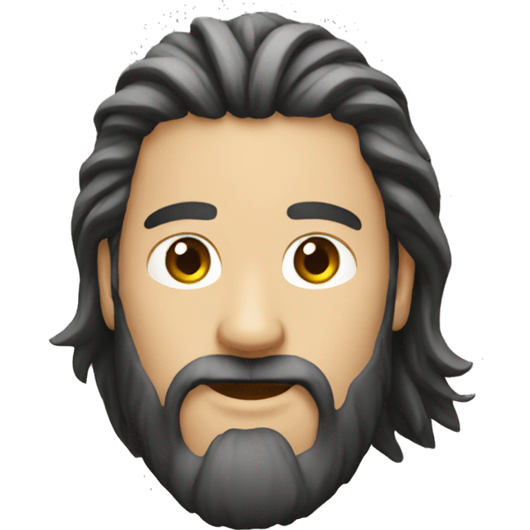 Mullet beard emoji