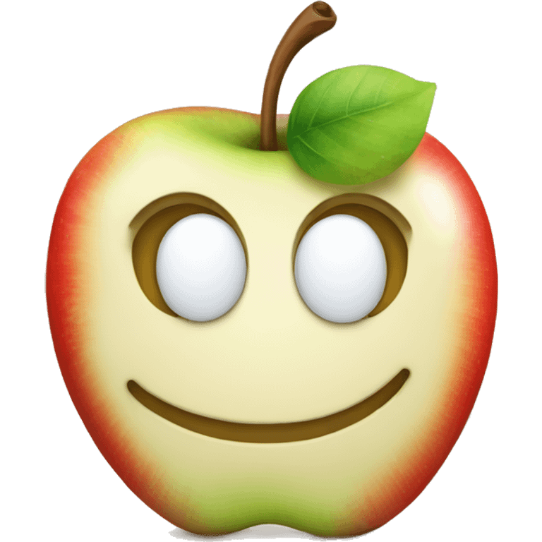 Happy Apple smiley face   emoji