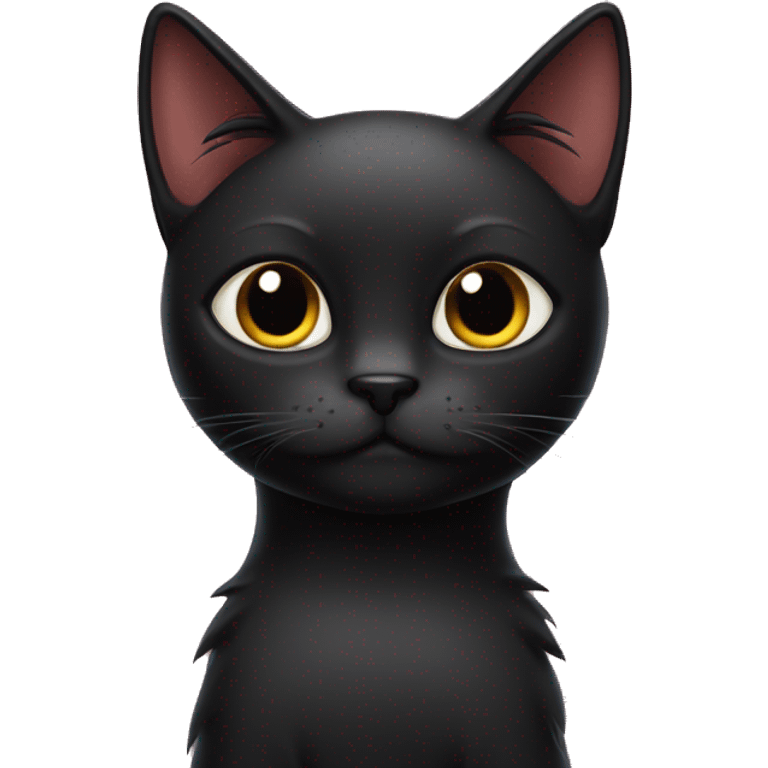 spoiled black cat emoji