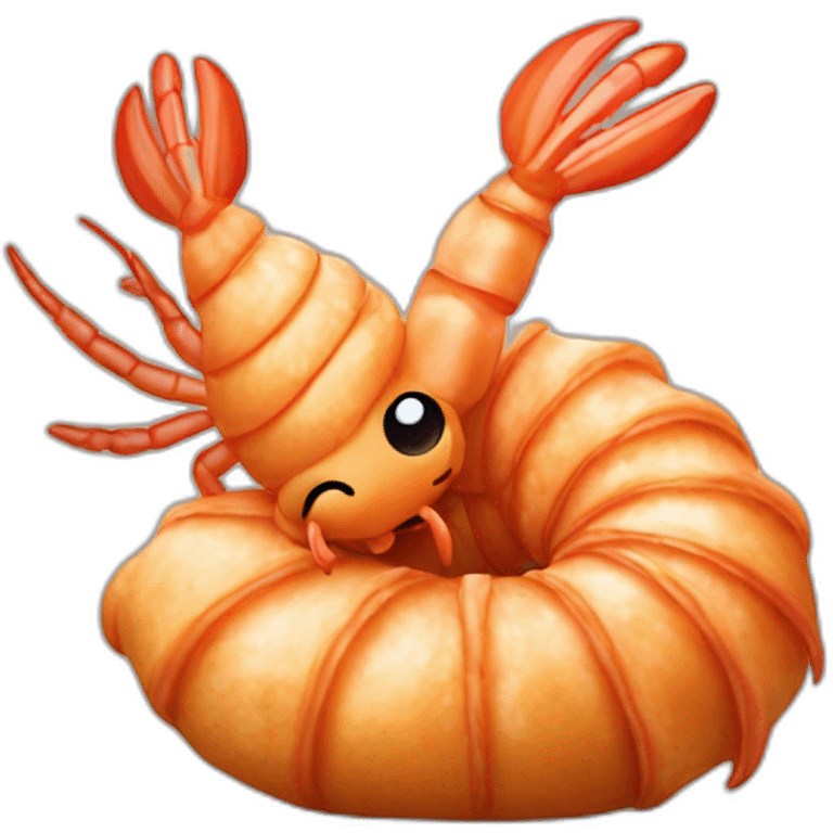 croissant-like shrimp emoji