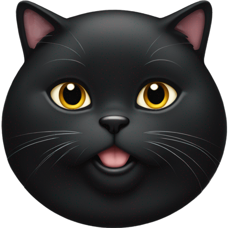 Fat black cat emoji