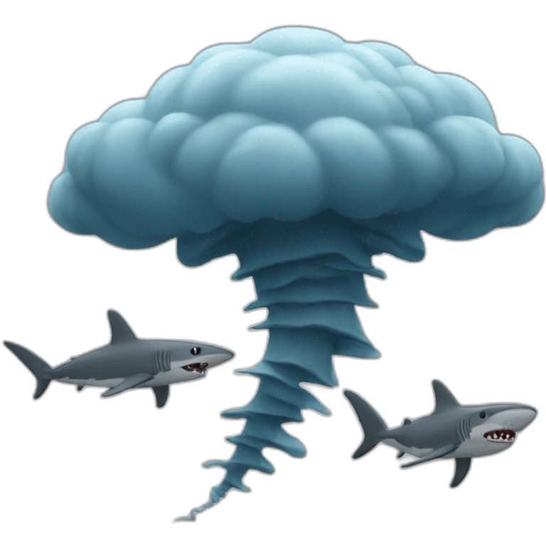 tornado with sharks emoji