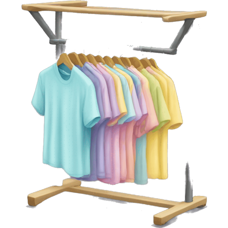 small clothing rack with pastel clothes  emoji