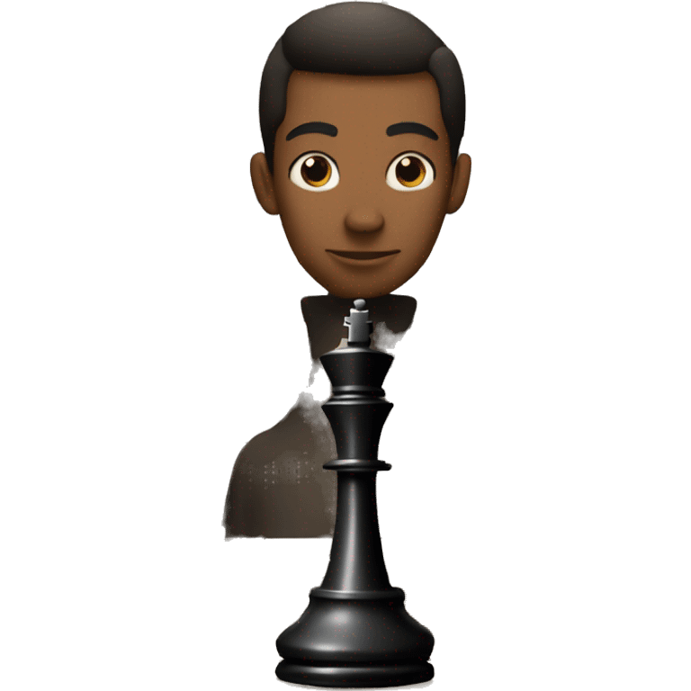 My face playing chess emoji