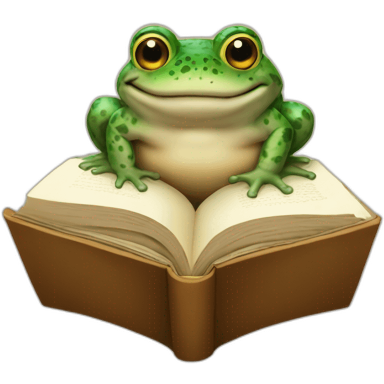 Toad with a book emoji