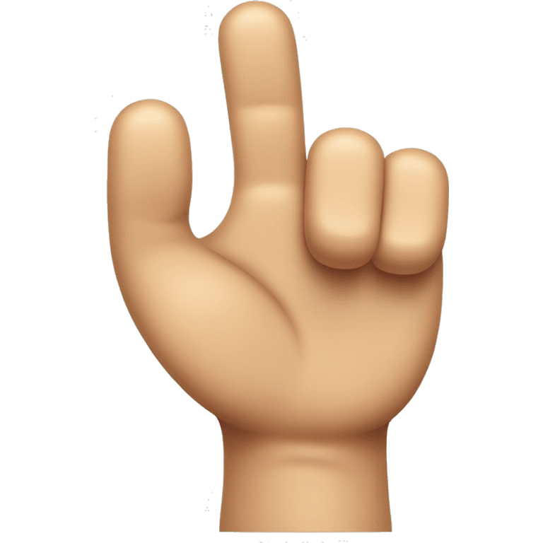 three finger emoji that looks like high five emoji with the thumbs up, index finger and middle finger up emoji