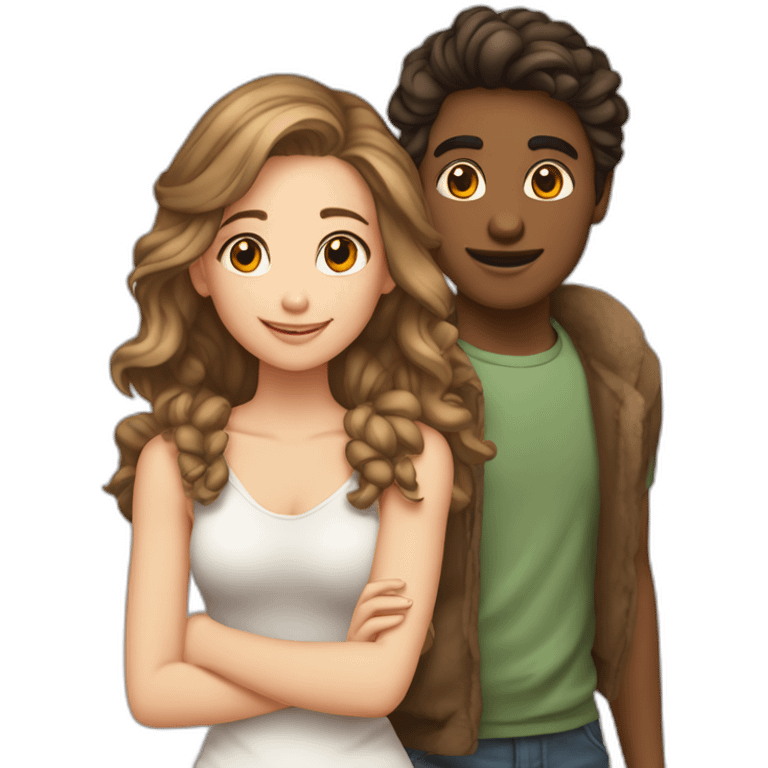 2 amoureux adolescents de la même couleur emoji