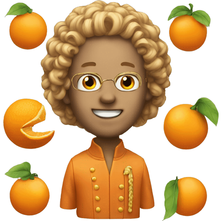 ORANGE WITH JUDGE WIG emoji