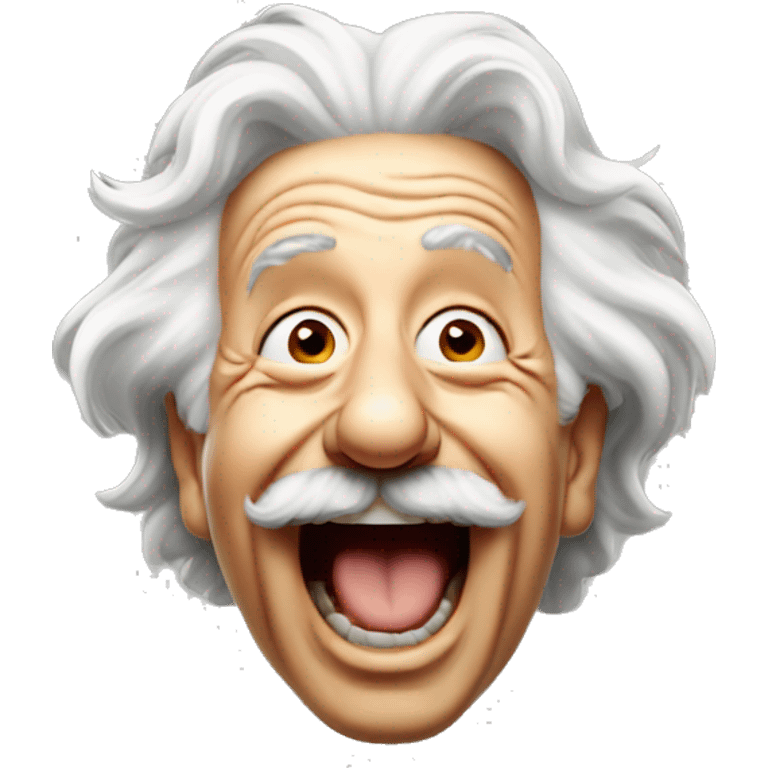 albert einstein laughing emoji