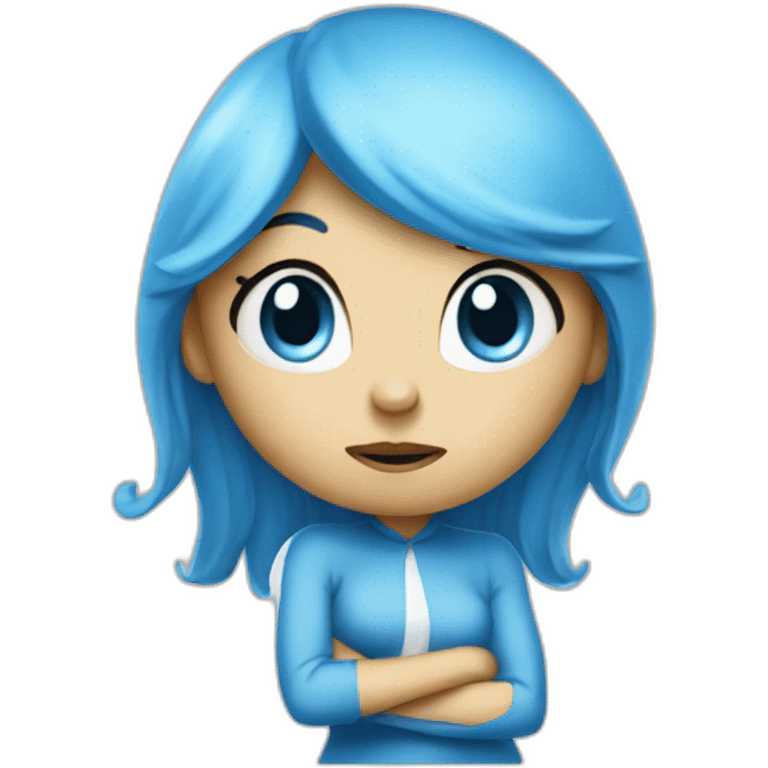 Grumbling Smurfette emoji