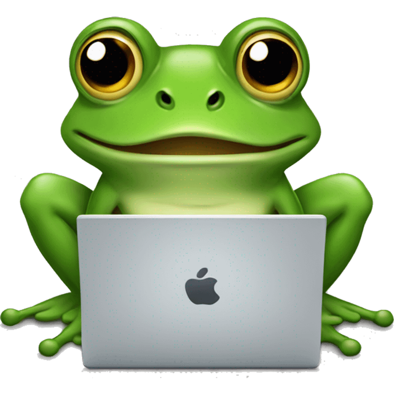 frog with labtop emoji