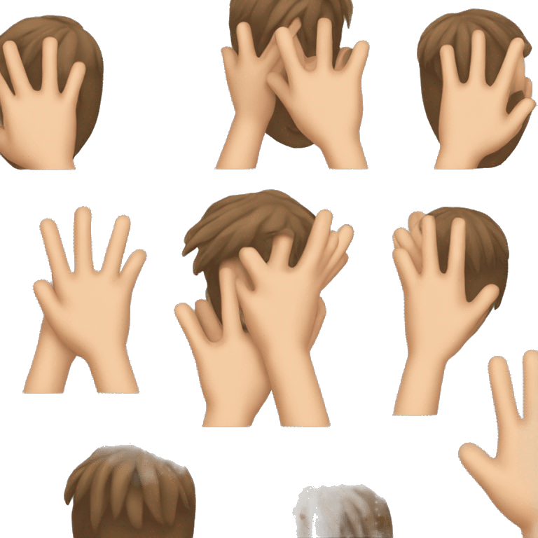 Hands on head emoji