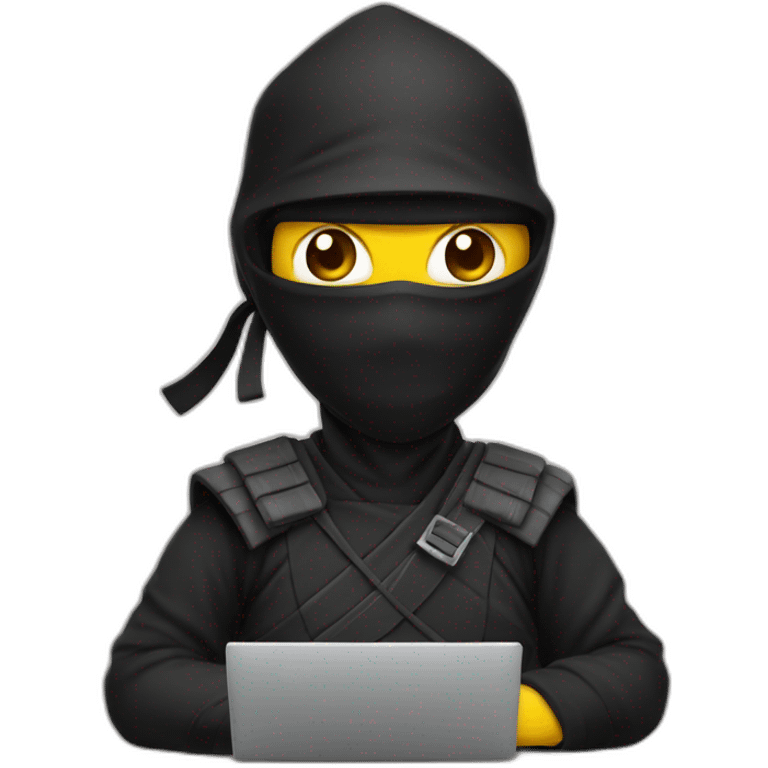 ninja con computador emoji