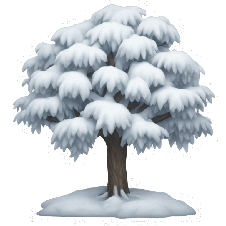 snowy white tree emoji