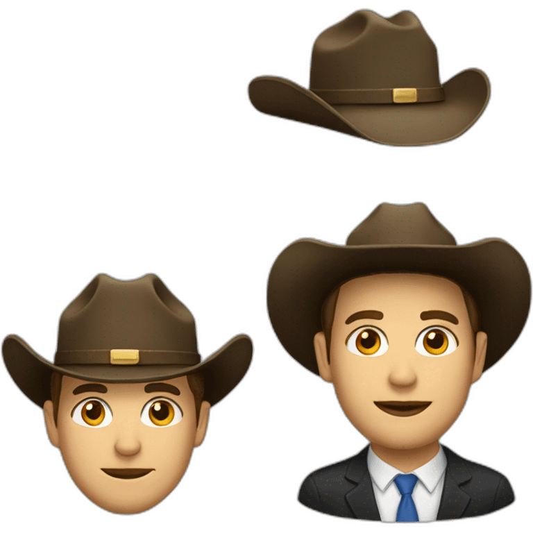 White Texan lawyer with cowboy hat emoji