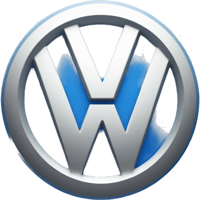 Volkswagenlogo stand on a Blue R Letter emoji