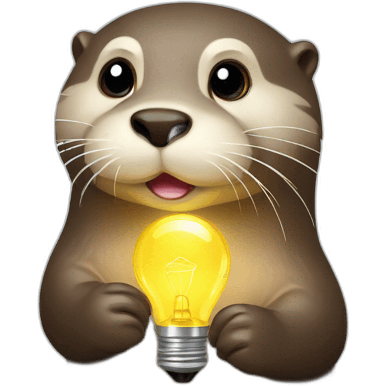 otter with ligthbulb emoji