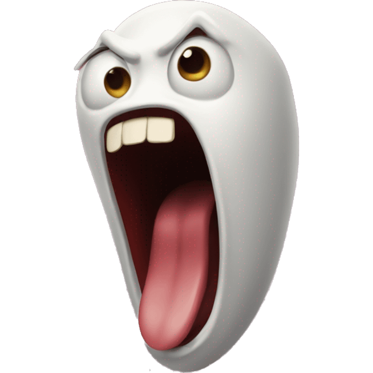 Anthropomorphized Screaming Tongue emoji