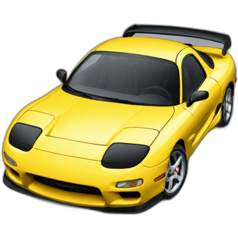 yellow rx-7 fd3s car emoji