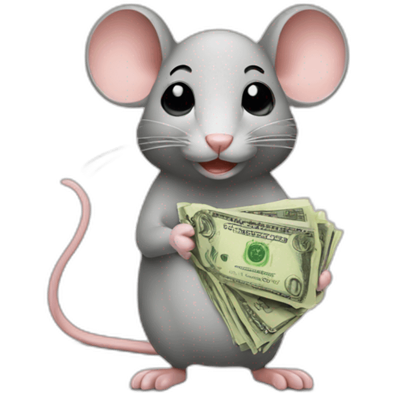 mouse with money emoji