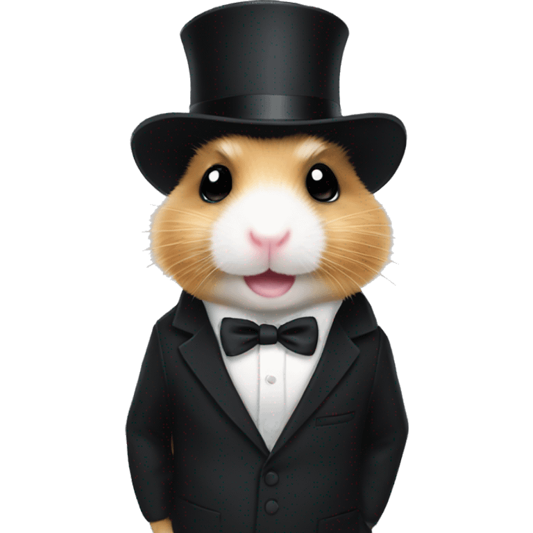 A Hamster in a black suit  emoji