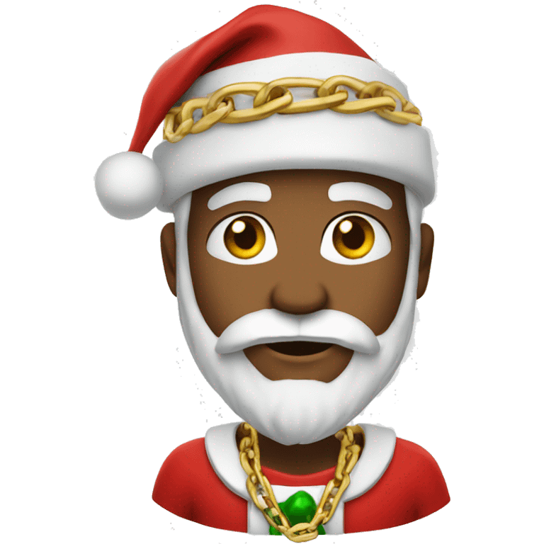 santa with a gold chain  emoji