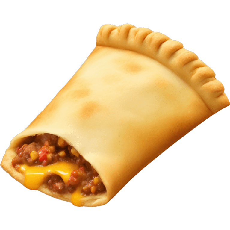 Empanada con queso derretido  emoji