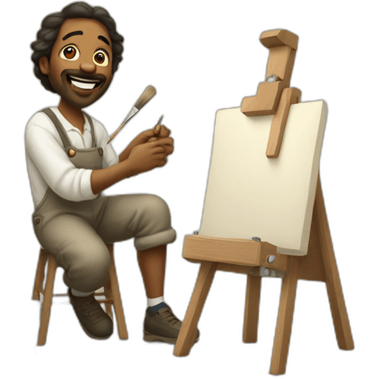 painter Fun, lighthearted, original, carefree, joyful emoji