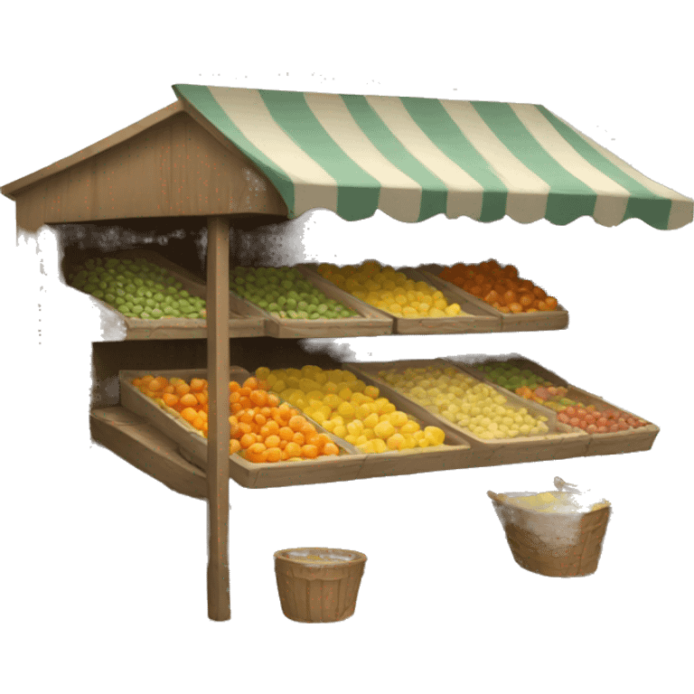 Empty market stall emoji