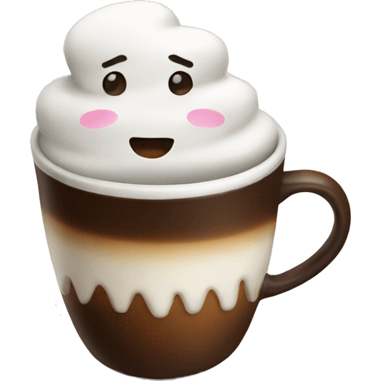 emoji coffe with marshmallow  emoji