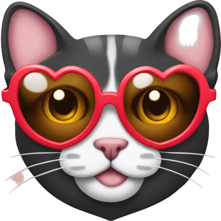 Gato con gafas de corazón  emoji