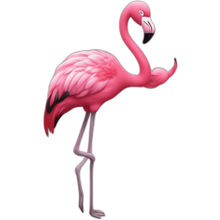 Happy flamingo emoji