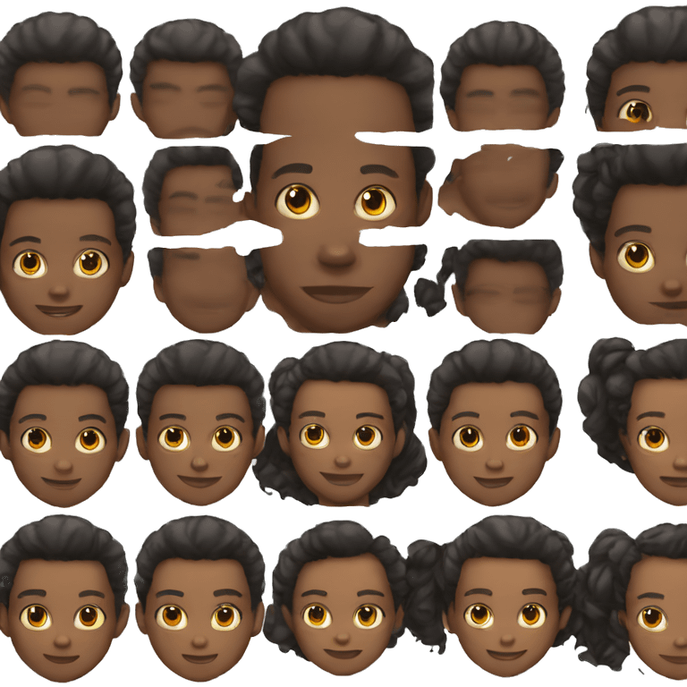 A 10 year old black boy and 13 year old black boy emoji