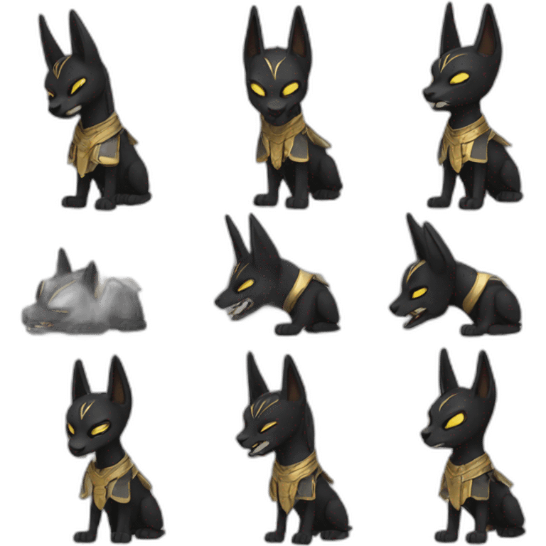 chibi anubis rage emoji