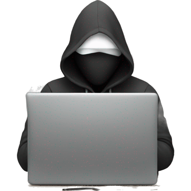 hacker faceless with laptop  emoji