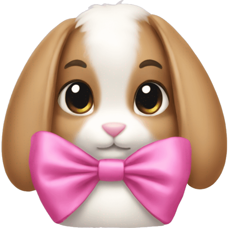 pink bow bunny emoji