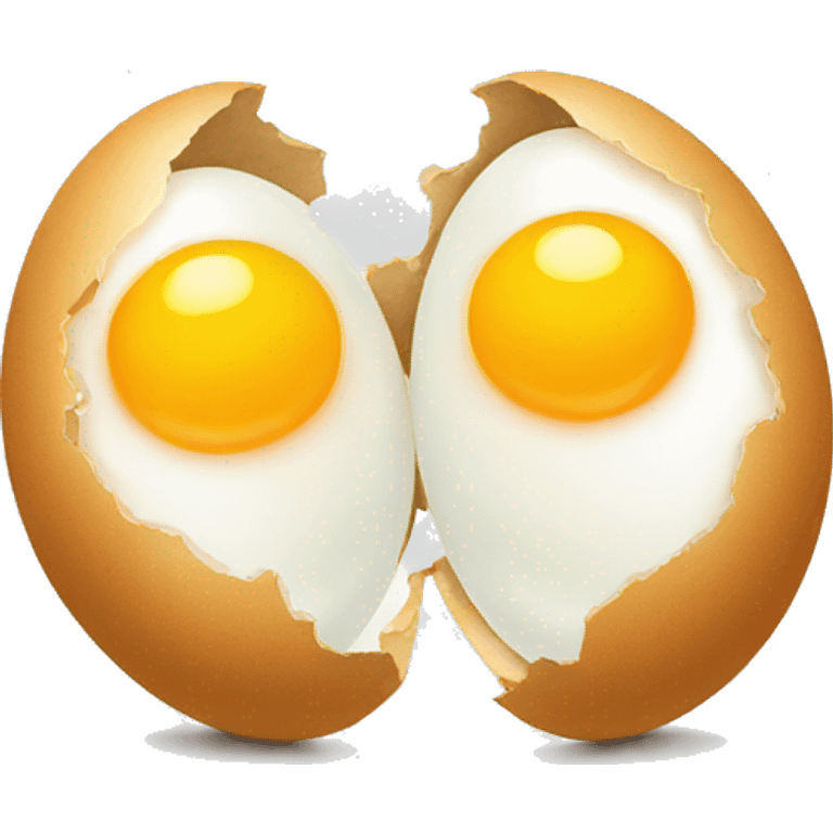 two broken eggs emoji