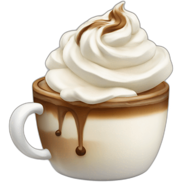 Coffee with whipped cream emoji