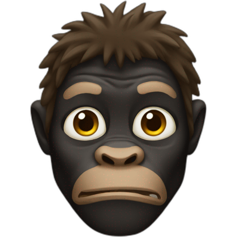 Lazy black ape person person emoji