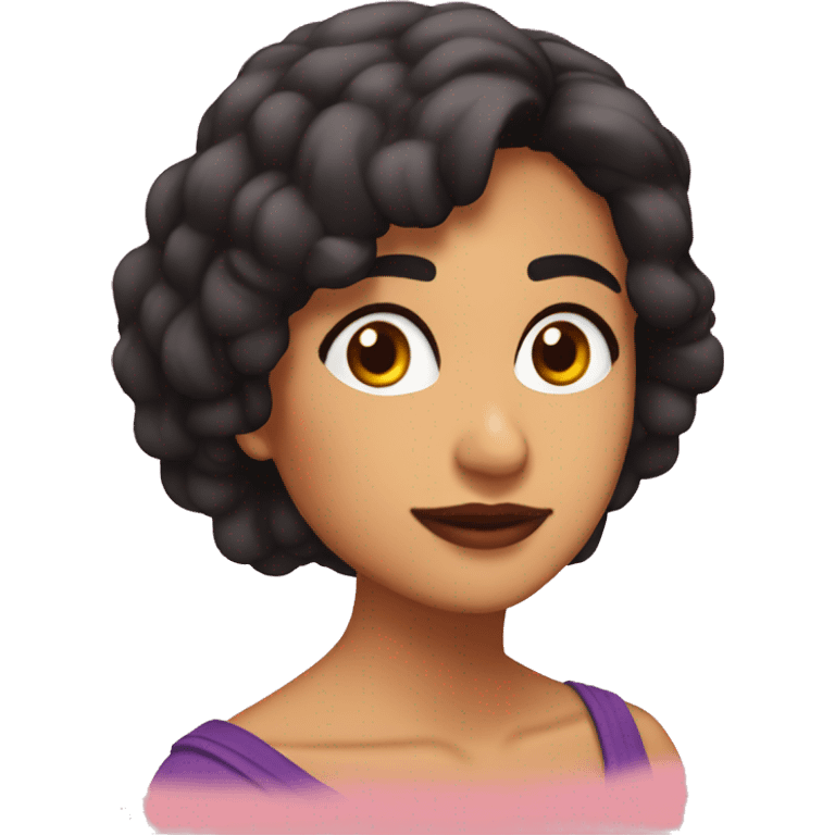 Chica morena apenada emoji