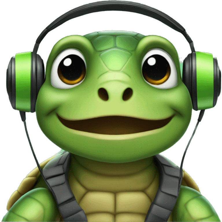 turtle with headphones emoji