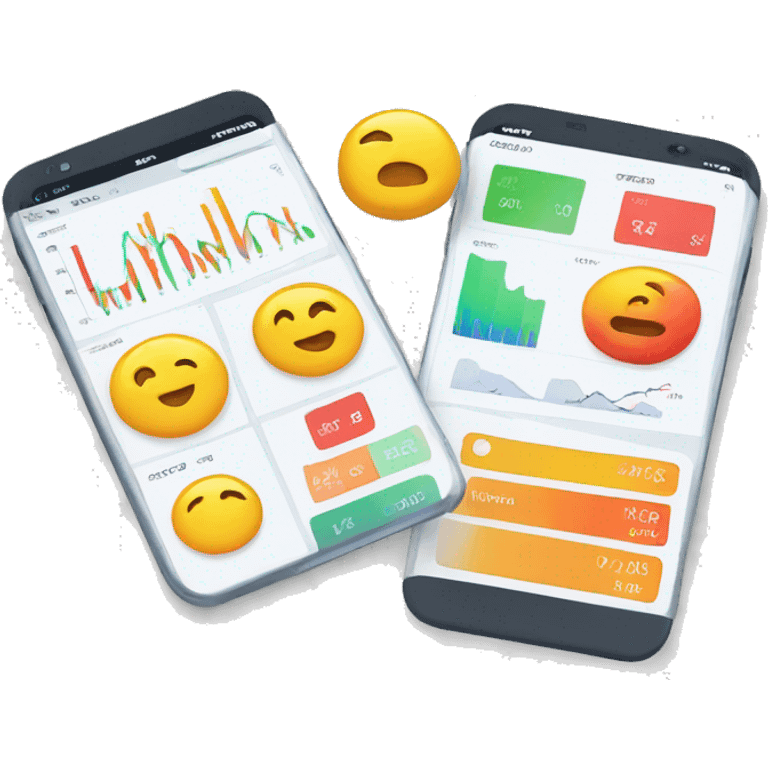 a finance mobile app dashboard emoji